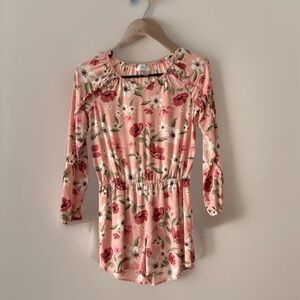 Floral Girls Long Sleeve Romper